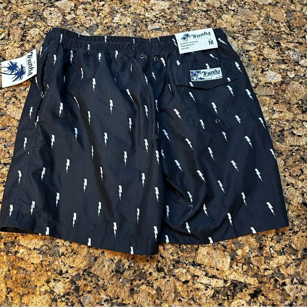 Trunks Surf & Swim‎ Co. Lightning Bolt Sano Swim Shorts sz M NWT